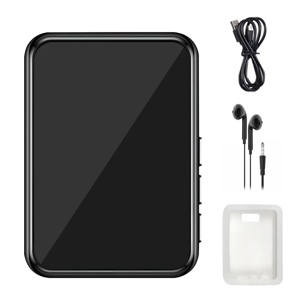 2025 Novo Bluetooth 5.4 Tela sensível ao toque MP3 Player HiFi Lossless Music Play Alto-falante integrado 32 GB Suporte para gravação de e-book