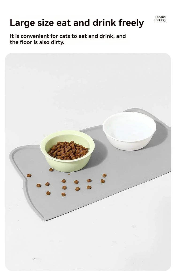 Pet Feeding Mat for Dogs Cats Non-Slip Silicone Cat Food Mat Waterproof Washable Spill-Proof Pet Placement Mat Pet Supplies pet shop