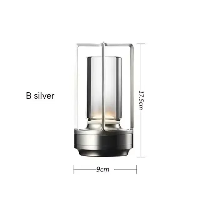 Luminária de mesa com carregamento USB, luminária de mesa de alumínio para restaurante e bar, ambiente de escurecimento, interruptor de toque com carregamento USB, decoração