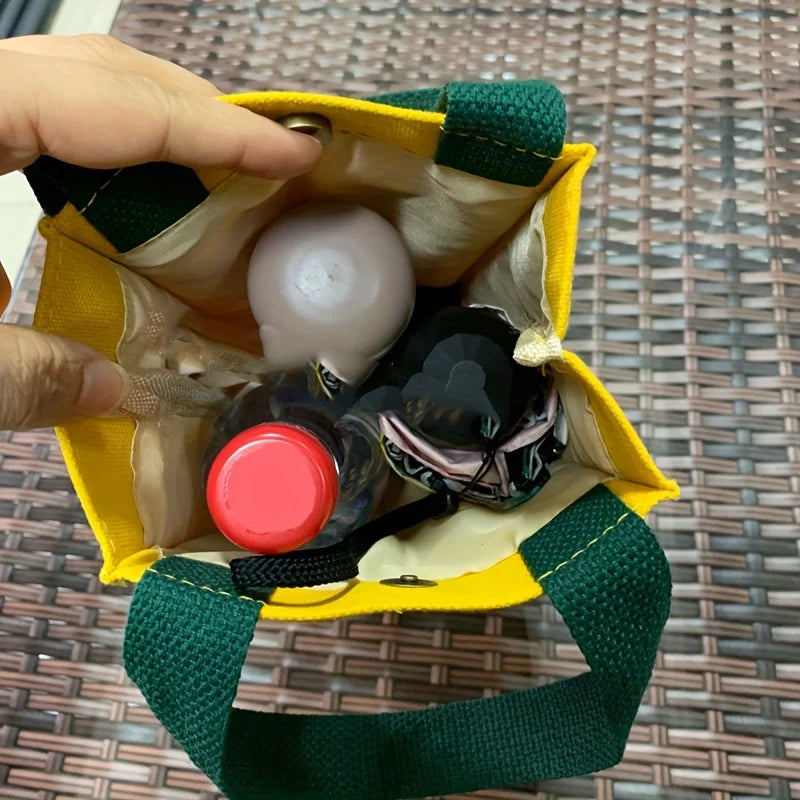 1 peça suporte portátil para garrafa de água, universal, de lona, com isolamento térmico, bolsa para copos, bolsa para transporte de guarda-chuva