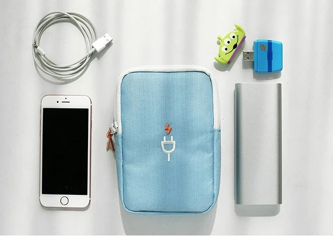 Carregador portátil de viagem, cabo de fone de ouvido, bolsa digital, bolsa de armazenamento, organizador de gadgets de viagem, acessórios eletrônicos, estojo de armazenamento