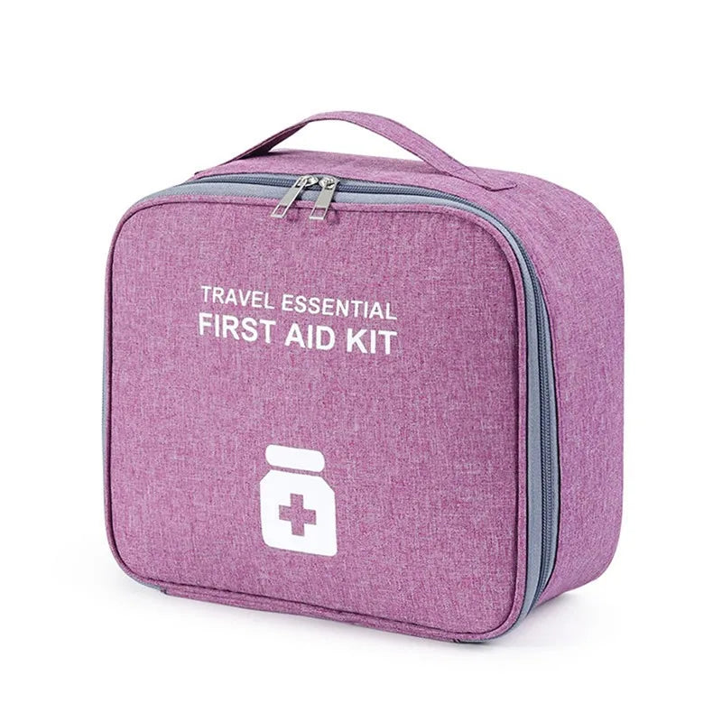 Kit de primeiros socorros para a família, 1 peça, portátil, para viagem, para uso externo, bolsa de armazenamento de medicamentos em camadas, grande capacidade, para uso doméstico