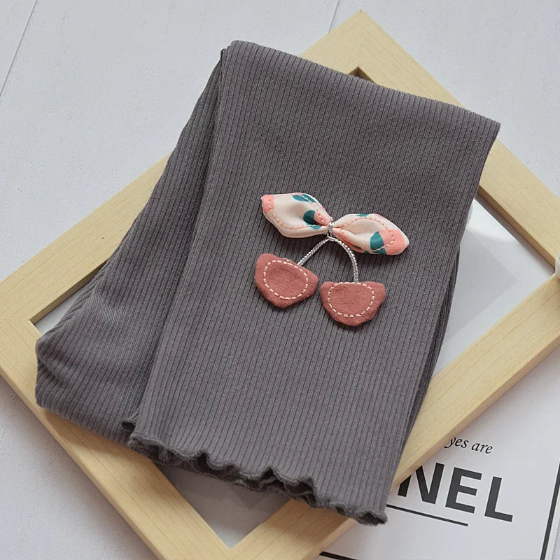 Kids Leggings Cherry Decoration Kids Leggings for Girls 2 To 7 Years Kids Pants Clothes Girls Children Leggings Girls