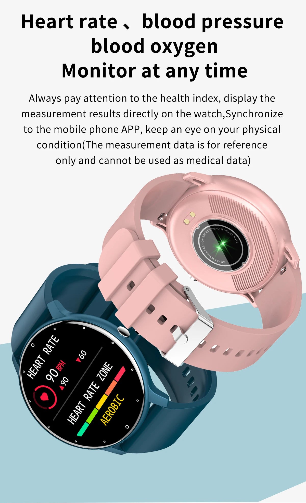 Novo relógio inteligente 2023, esportivo, fitness, à prova d'água, com Bluetooth, monitor de frequência cardíaca e sono para Android e iOS