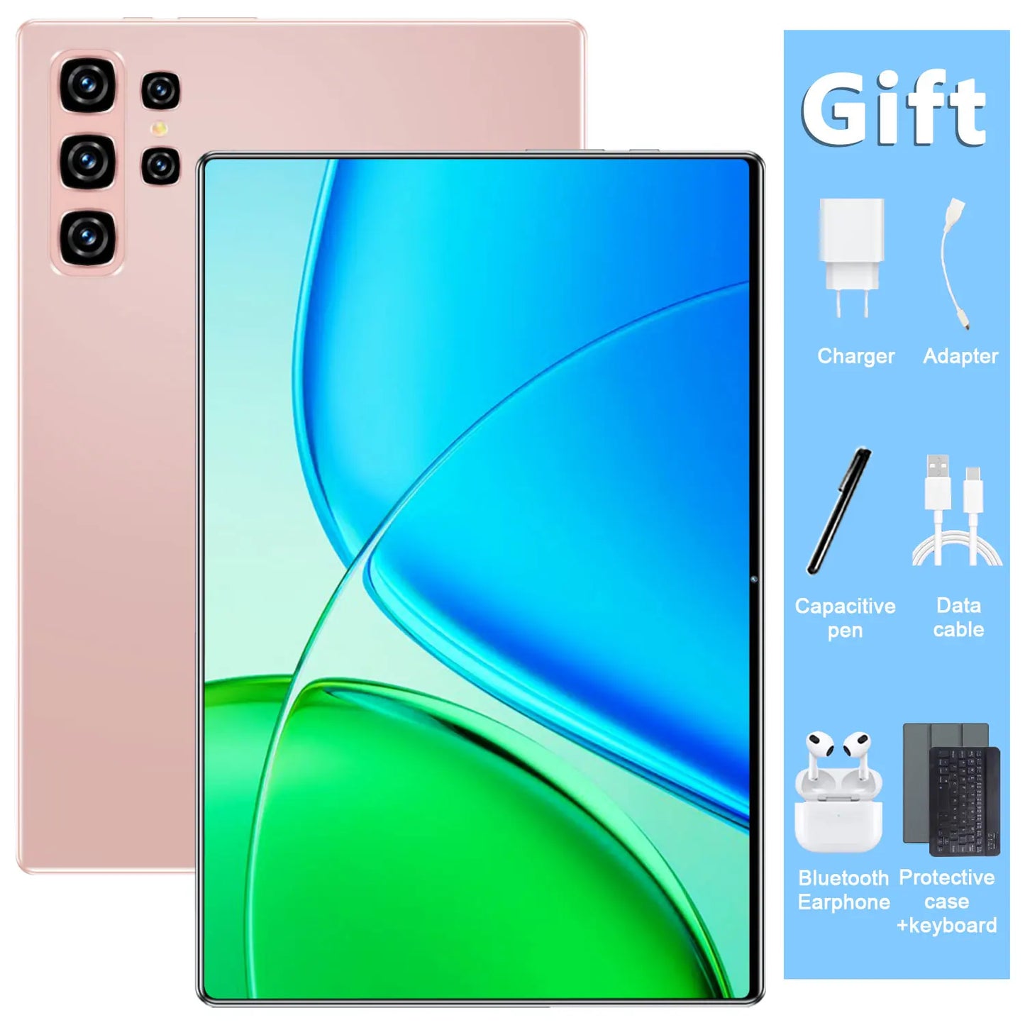 Tablet Android 2025, 20000mAh, 10,36 polegadas, versão global, 22 GB + 2 TB, nova rede, 14 núcleos, Android 13.0, Wi-Fi