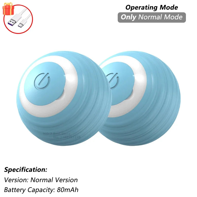 Bola de brinquedo interativa para gatos, bola rolante automática com cauda, brinquedo interativo inteligente recarregável para animais de estimação, rato inteligente para gatos