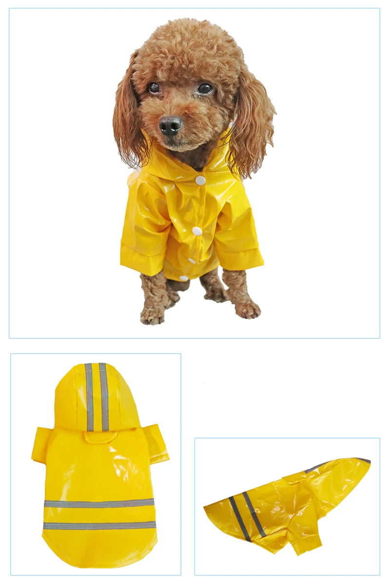 Capa de chuva para cachorro, capa impermeÔvel e refletiva para animais de estimação, capa de chuva para filhotes, gatos, chihuahua, bulldog, animais de estimação, capa, poncho, fantasia