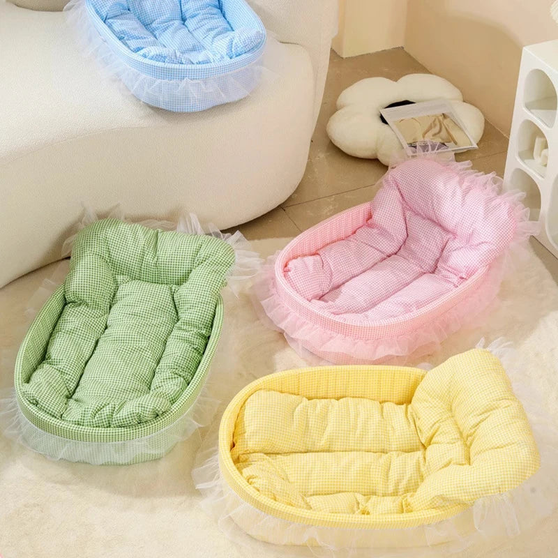 1 peça areia para gatos princesa fofa para todas as estações tapete universal antiaderente sofá cama para cães gatos e cães pequenos e médios suprimentos para animais de estimação