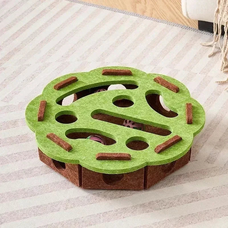 Brinquedos de quebra-cabeça interativos para gatos - Caixa de labirinto com estimulação mental e jogos sensoriais para gatinhos que vivem em ambientes internos | Quebra-cabeças divertido para gatos inteligentes