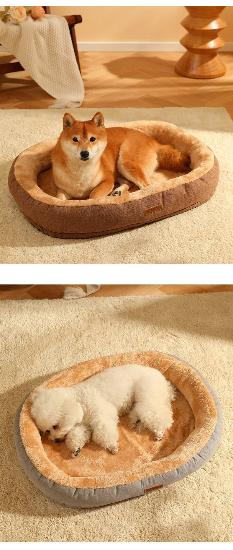 Pet Dog Bed Sofa Cat Warm Soft and Comfortable Sleeping Bed with Non-slip Design Portable Detachable Washable Pet Dog Bed Sofa