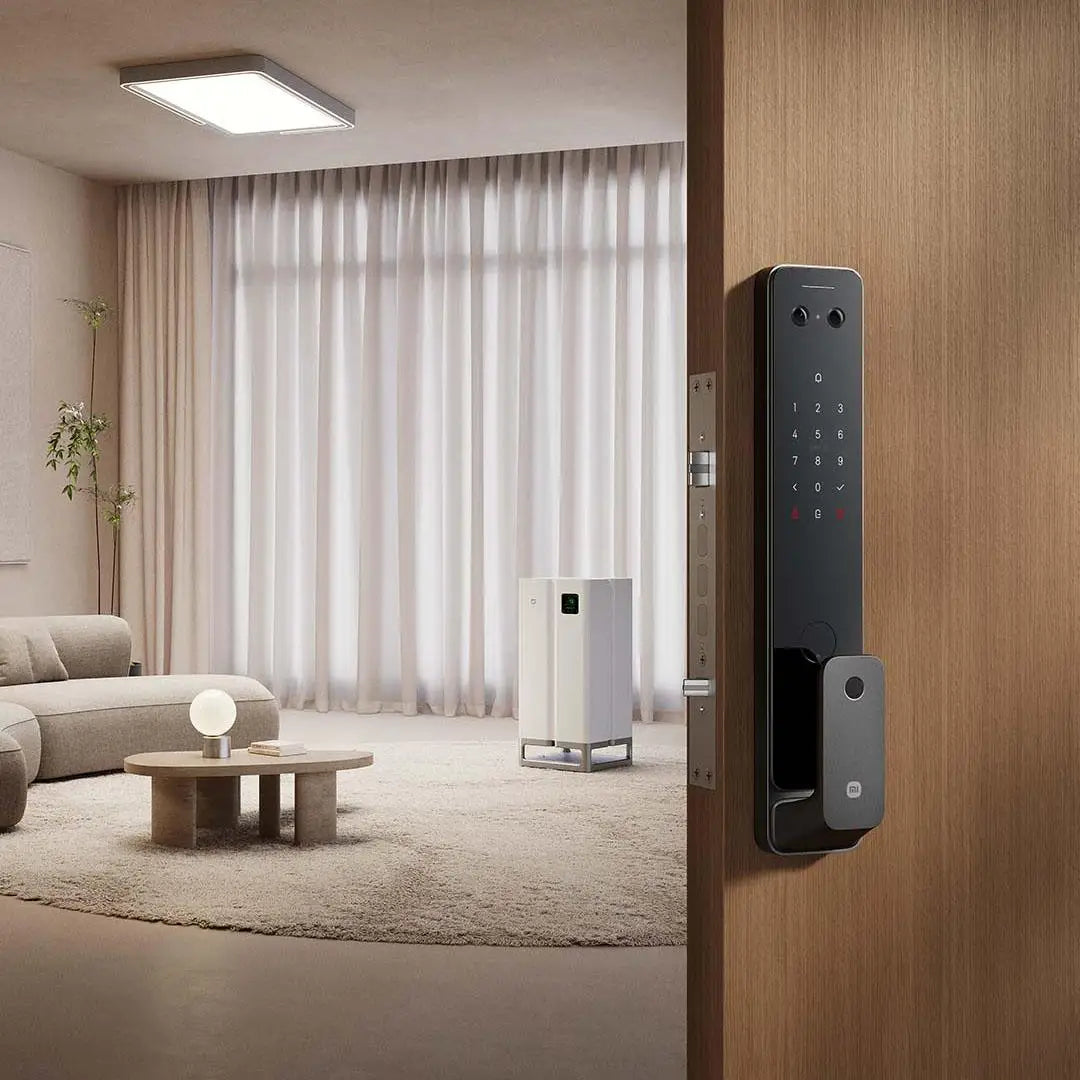 Fechadura inteligente Xiaomi 2025 com tela olho de gato, impressão digital, Bluetooth, NFC, para MiHome, fechadura push-pull com câmera