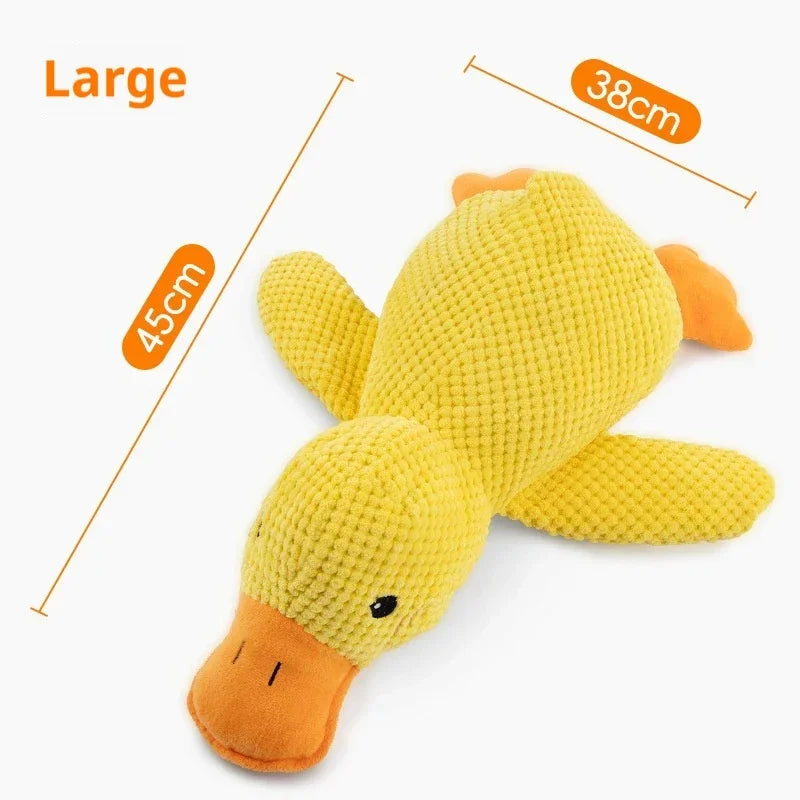 Brinquedo de pelúcia para cachorro, companheiro de sono, pato, resistente à mordida, ranger de dentes, alívio sonoro, brinquedo de som de pato, atacado e varejo