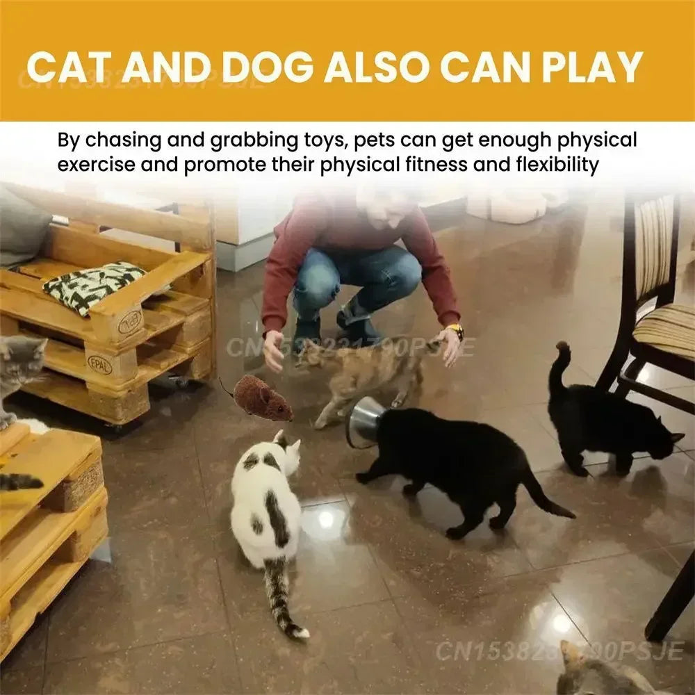 Pet Interactive Mouse Toy Plush Simulation Sound-Making Cat Boredom Relief Amusement Chew Toy Safe Durable Small Size Realistic