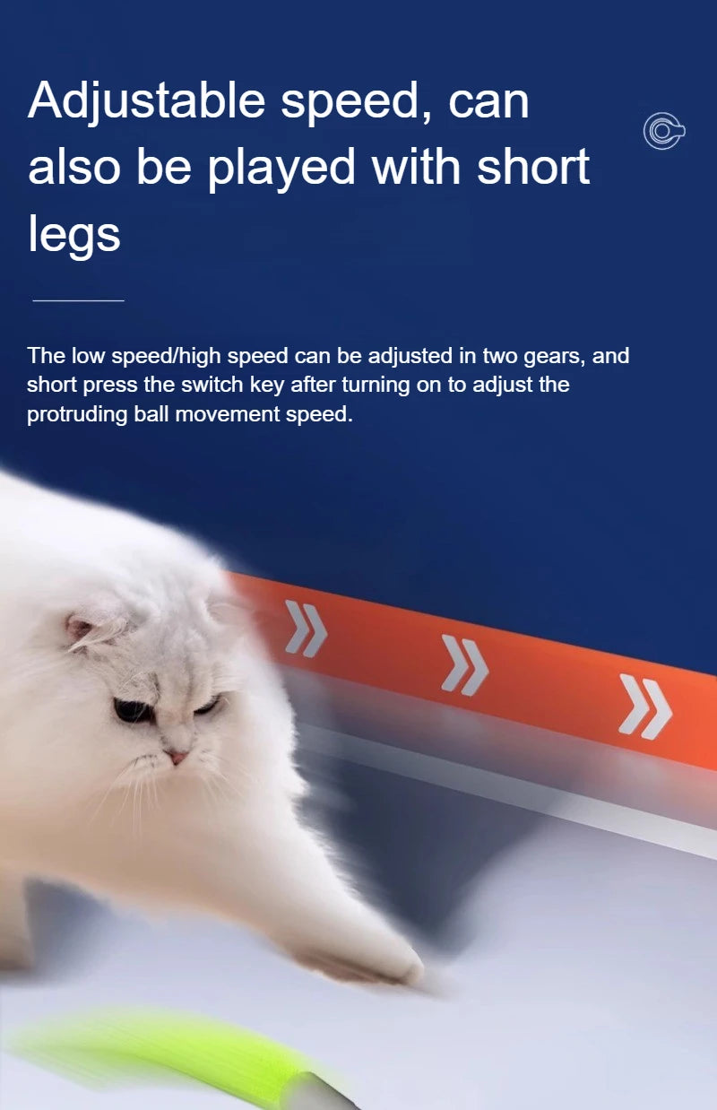 Brinquedos interativos para gatos, bola inteligente com rolamento automático e cauda falsa, brinquedo elétrico recarregável por USB para animais de estimação, para provocação e treinamento