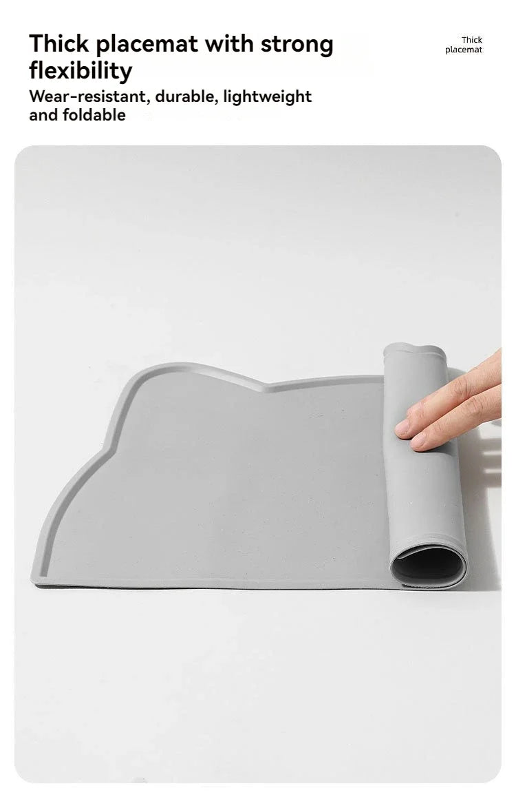 Pet Feeding Mat for Dogs Cats Non-Slip Silicone Cat Food Mat Waterproof Washable Spill-Proof Pet Placement Mat Pet Supplies pet shop