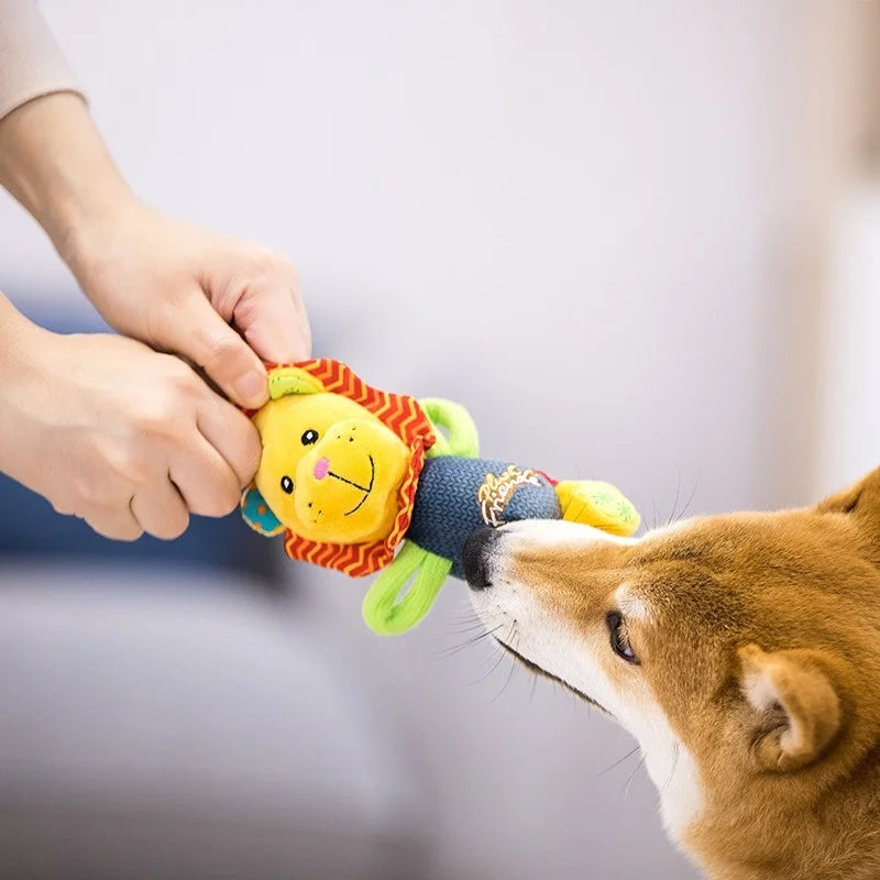 Brinquedo de pelúcia para cachorro GiGwi, série Honour, boneco com chamada de voz, alivia o tédio, cachorro de pequeno e médio porte, brinquedo com som para presente