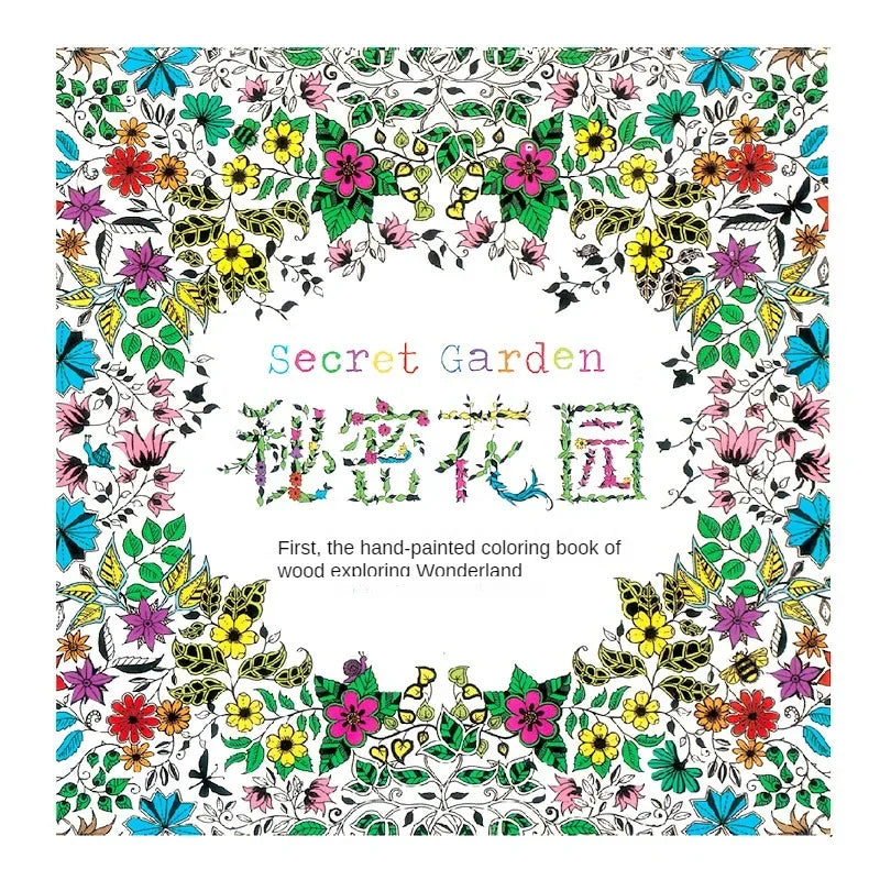 Livro de colorir de 24 páginas para crianças e adultos, alívio do estresse, matar o tempo, pintura faça você mesmo, livro de desenho, pintura, brinquedos educativos para crianças