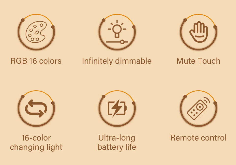 Lâmpada noturna LED sensível ao toque, USB, recarregável, regulável, de cabeceira, para decoração de quarto, presente de Natal, lâmpada noturna infantil