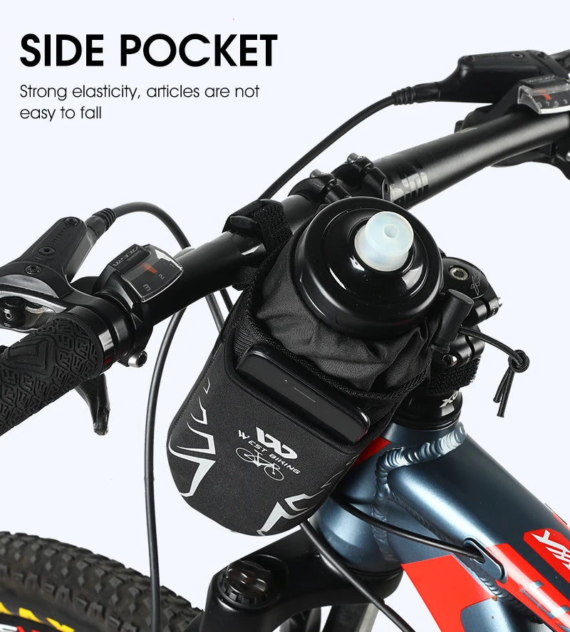 WEST BIKING Suporte para Garrafa de Bicicleta Ciclismo Garrafa de Água Bolsa Refletiva Chaleira MTB Bicicleta de Estrada Bolsa de Guidão Acessórios