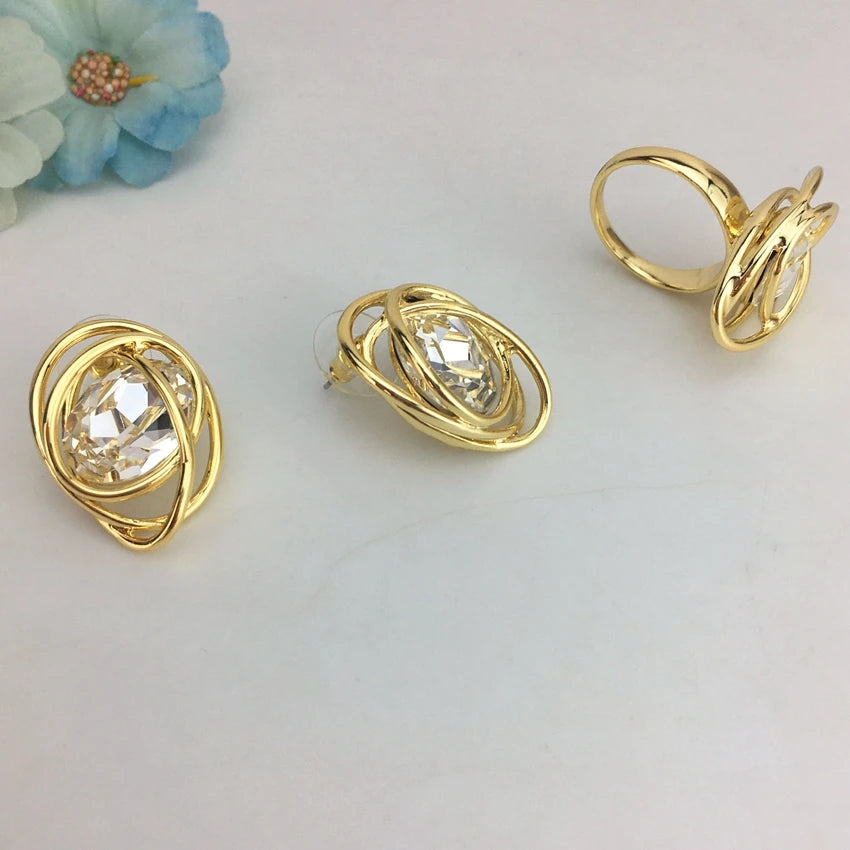 Yuminglai Dubai Fine Jewelry Conjuntos de joias clássicas com strass para mulheres FHK11792