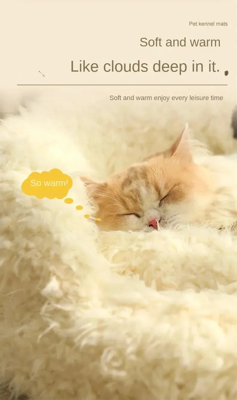 Bed for Cats Warm Cushions Accessories Pet Products Winter Supplies Dog Mat Goods Things Beds Accessory Puppy Basket House