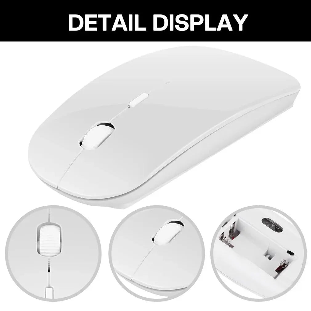 Mouse gamer sem fio, silencioso e mágico, adequado para laptops e tablets, com versões alimentadas por bateria e recarregáveis