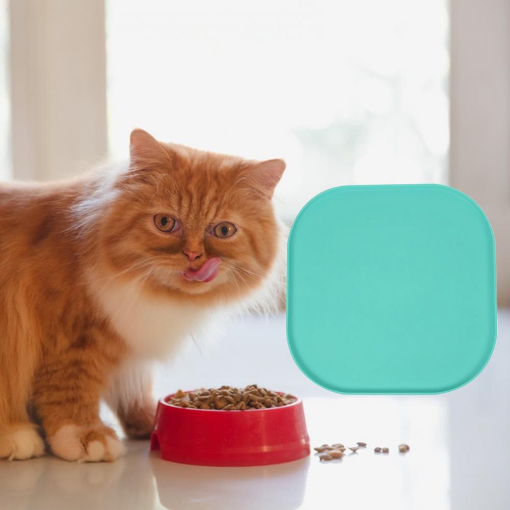 Pet Silicone Food Mat Placemat Waterproof Prevent Spills Dog Feeding Mat Feeding Mats Bowl Pad Cushion