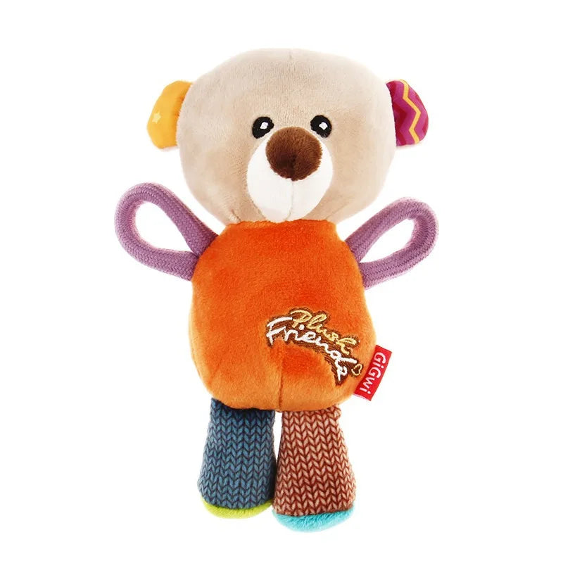Brinquedo de pelúcia para cachorro GiGwi, série Honour, boneco com chamada de voz, alivia o tédio, cachorro de pequeno e médio porte, brinquedo com som para presente