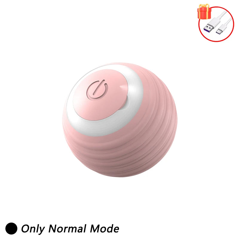 Bola automática para provocar gatos com movimento automático e cauda falsa, brinquedo interativo com sensor inteligente recarregável para gatos em ambientes internos