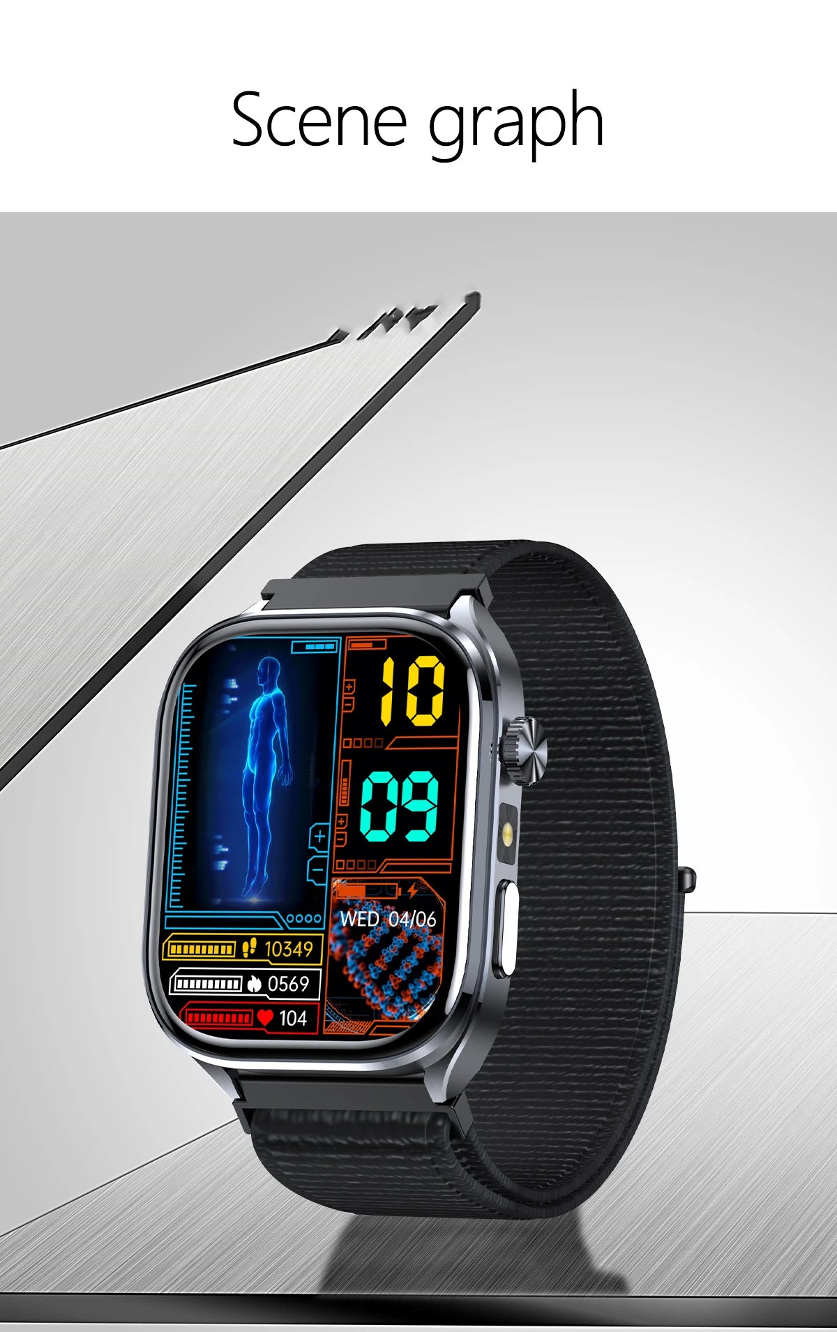 Novo relógio inteligente masculino 2025, pressão arterial, saúde, oxigênio no sangue, ácido úrico, lipídios, rastreador de fitness, relógios Bluetooth, chamada, ECG, smartwatch