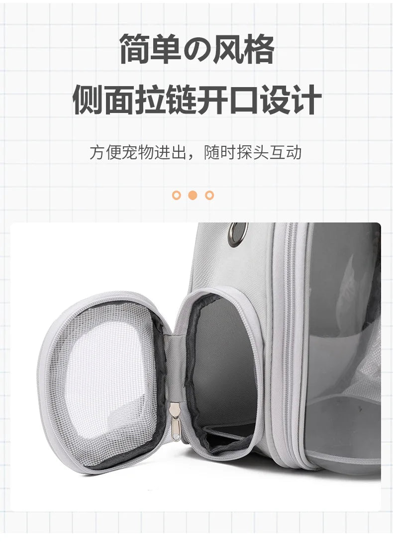 2025 Nova Cápsula Espacial Transparente Bolsa para Gatos Bolsa de Ombro Respirável Bolsa Portátil para Gatos Suprimentos para Animais de Estimação Mochila para Animais de Estimação