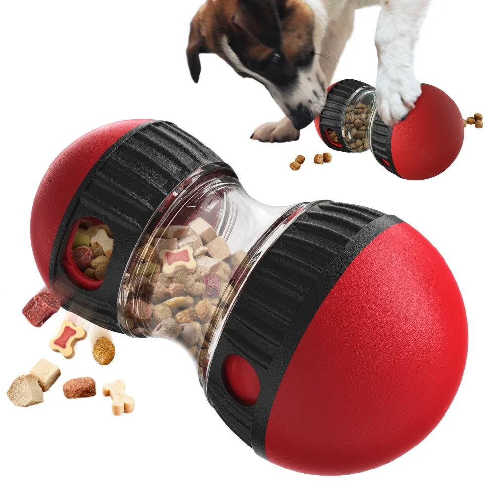 Brinquedo dispensador de petiscos para cães de pequeno, médio e grande porte, brinquedo interativo com vazamento de comida, alimentador lento ajustável, treinamento para beagle e gato