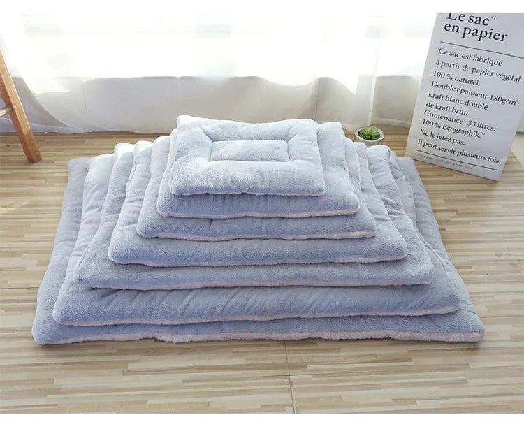 Tapete de pelúcia dupla face para animais de estimação, cama curta de pelúcia para gatos, cães pequenos, cobertor fofo para animais de estimação, almofada quente para gatinhos, sofá-cama para gatos