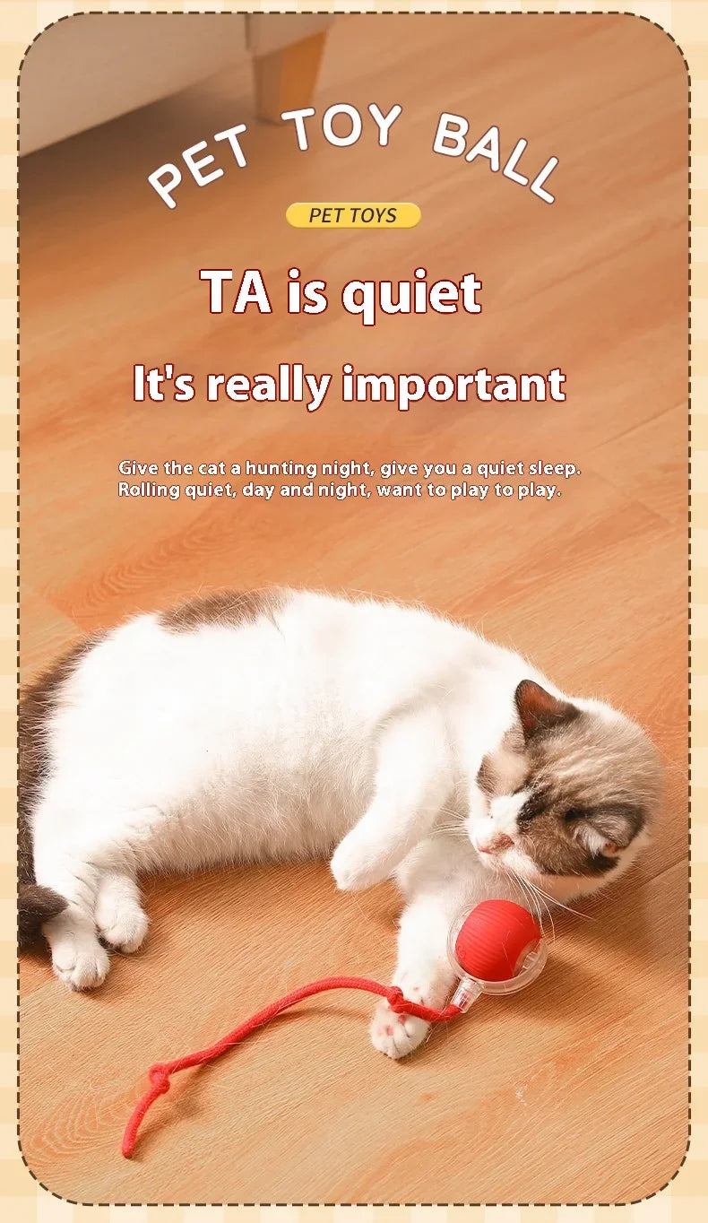 Brinquedos inteligentes interativos para gatos, bola elétrica com rolamento automático para gatos, gatinhos, animais de estimação, treinamento automático, brinquedo recarregável por USB