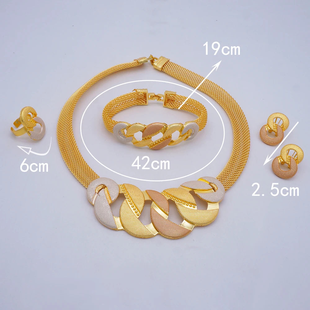 Conjuntos de joias finas 2023 para mulheres, presentes de casamento, colar, pulseira, brincos, anel, joias com contas africanas