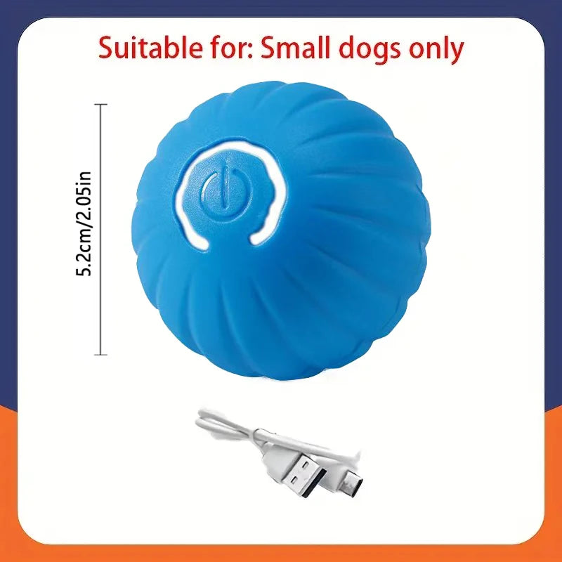 Bola de brinquedo inteligente para cachorro, brinquedo eletrônico interativo automático para animais de estimação, com rolamento, recarregável por USB, que salta para filhotes e cães grandes, brinquedo de mastigar