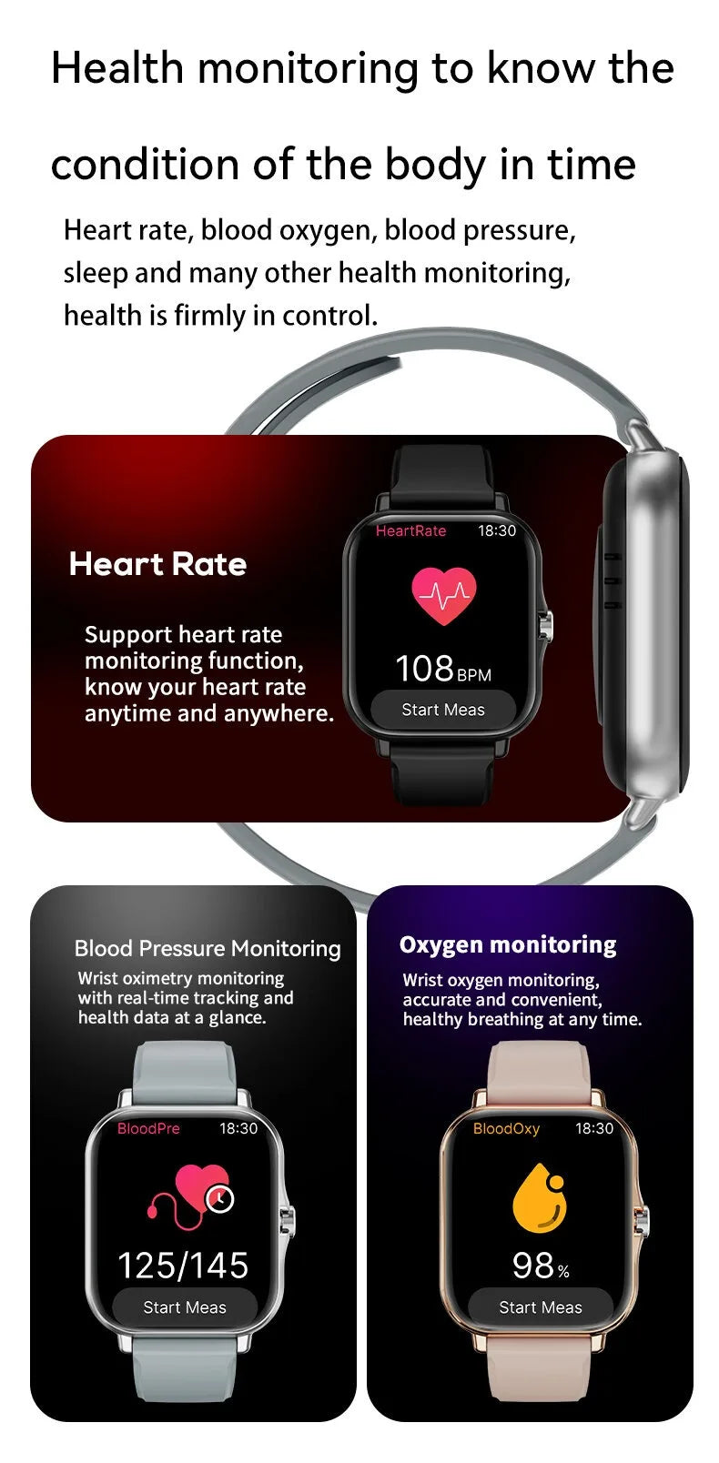 Relógio inteligente XiQeer para mulheres e homens, relógio de pulso com Bluetooth, reprodutor de chamadas, música, fitness, esportivo, pulseira, monitor de sono, relógios digitais