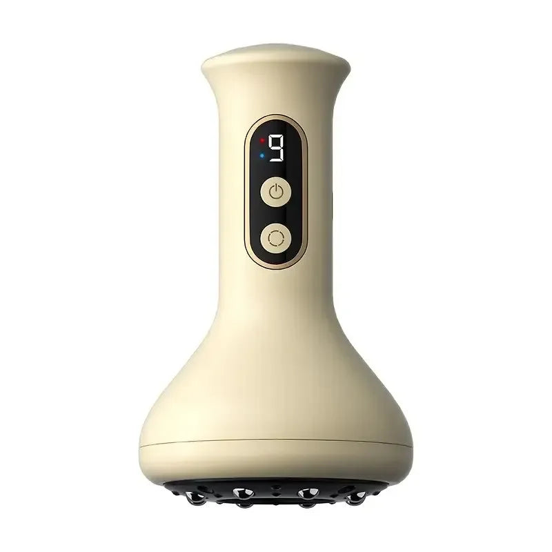 Massageador abdominal recarregável USB para compressa quente e intensidade ajustável de ventosas Guasha, massagem portátil para braços e pernas