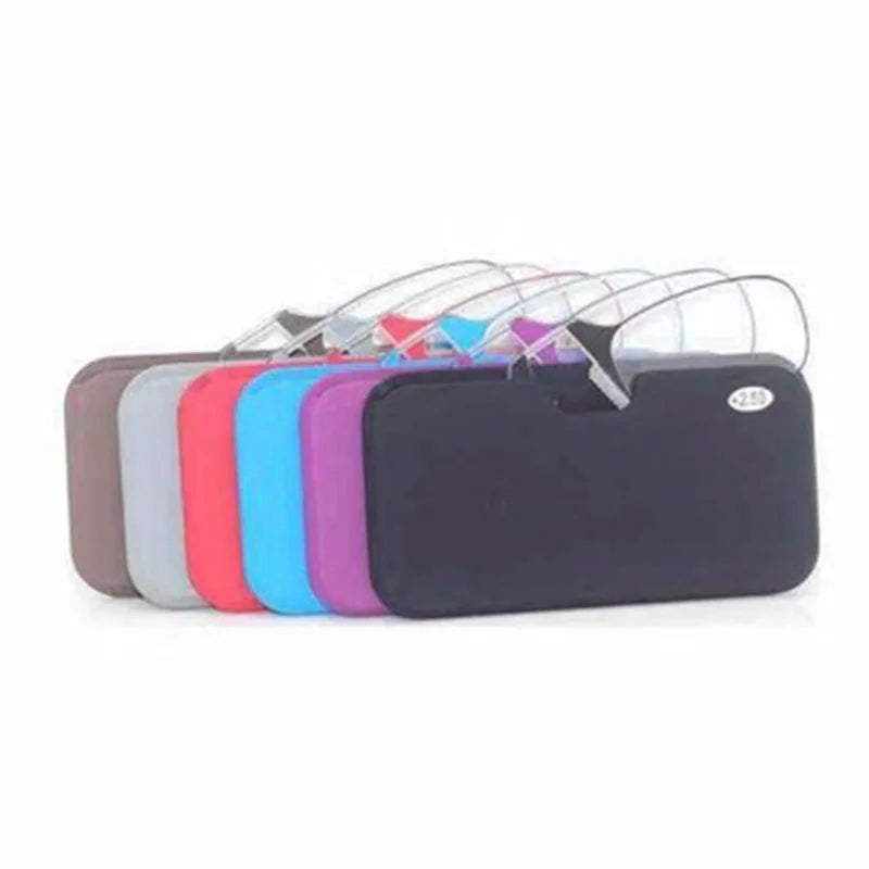 wholesale presbyopic silicon mini clip nose bridge Portable 3M stick on phone reading glasses 1.0 to 3.5