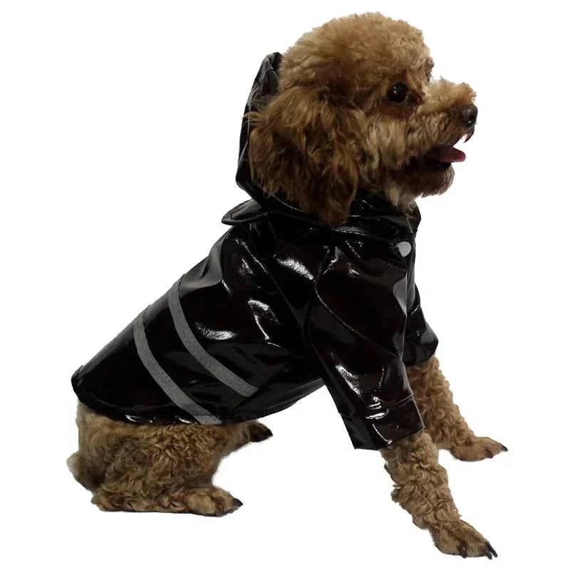 Capa de chuva para cachorro pequeno, impermeável e refletiva, à prova de vento, para cachorros e gatos, capa de chuva para chihuahua, bulldog, animais de estimação, capa, poncho, roupas