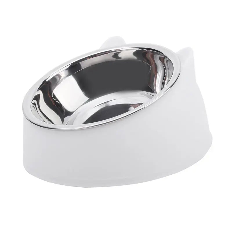 Tigela para gatos, adorÔvel, criativa, inclinada, para gatinhos, filhotes, tigelas de alimentação, aço inoxidÔvel, alimentador para gatos, cães de estimação, alimentadores para gatos