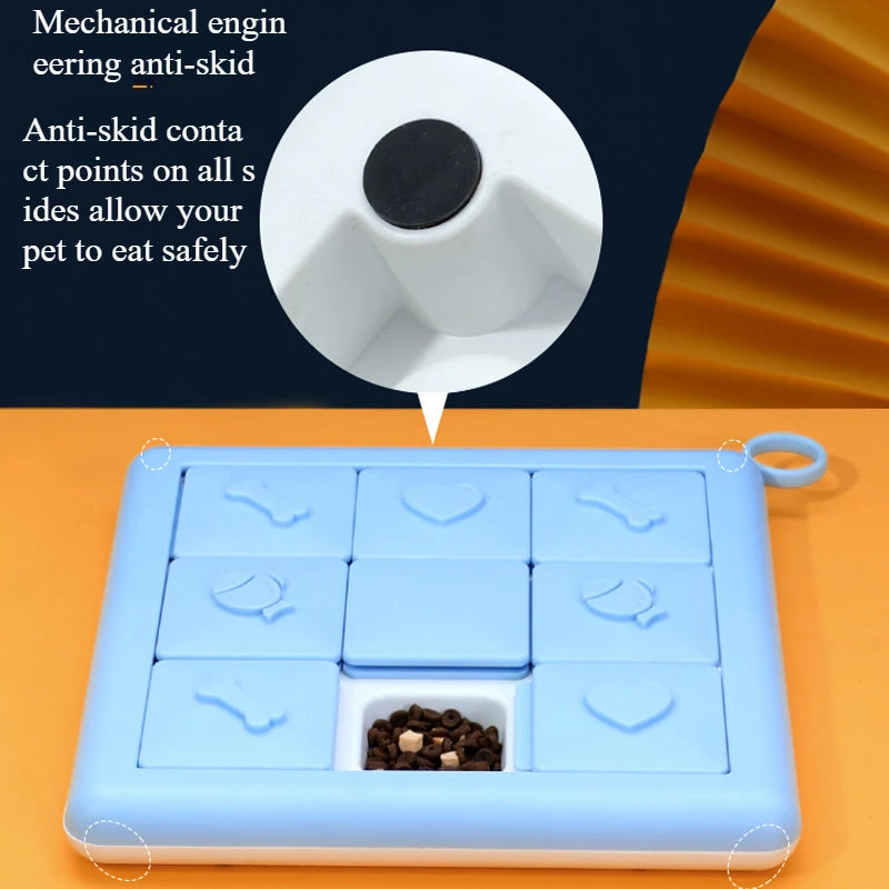 1pcs dog bowl pet slow food bowl self-healthy educational cat anti-choking feeder pet training foraging toys