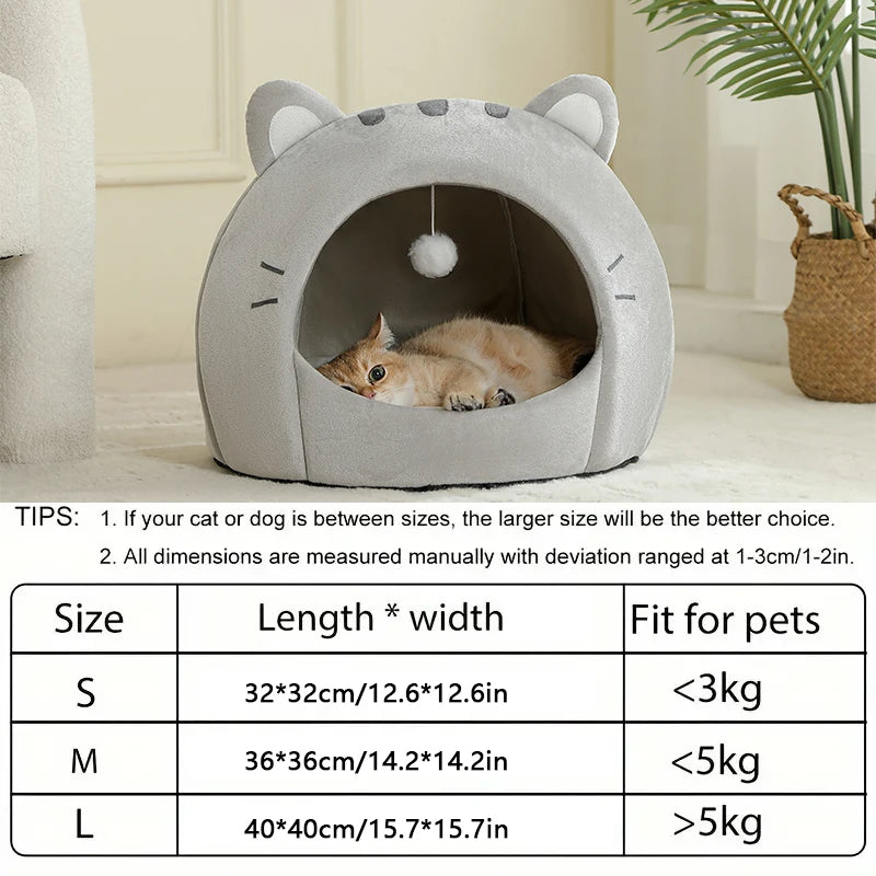 Cama super para gatos, casa quente para animais de estimação, caverna para gatinhos, almofada, casa para gatos, cesta para cães dormirem, tenda, tapete para cães pequenos, suprimentos, cama para gatos