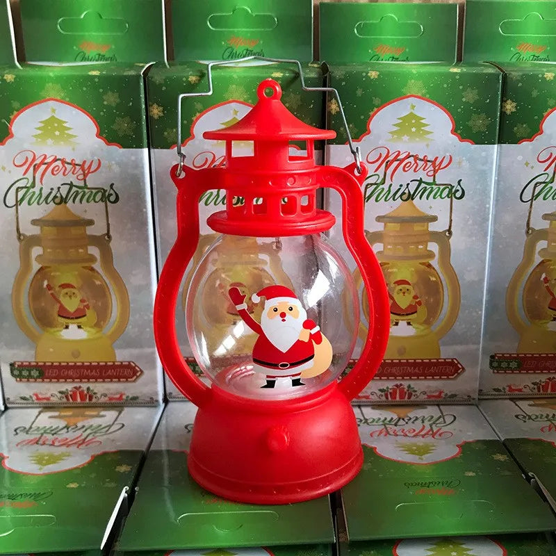 Lâmpada LED 2025 Decoração Natal Lanterna Portátil Papai Noel Árvore de Natal Luzes de Vento Pingente Navidad Natal Ano Novo Decoração