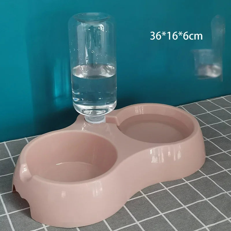 Tigela automática para gatos e animais de estimação, alimentador 3 em 1, tigela para comida de cachorro e gato com bebedouro, tigela dupla com suporte elevado, tigelas para gatos