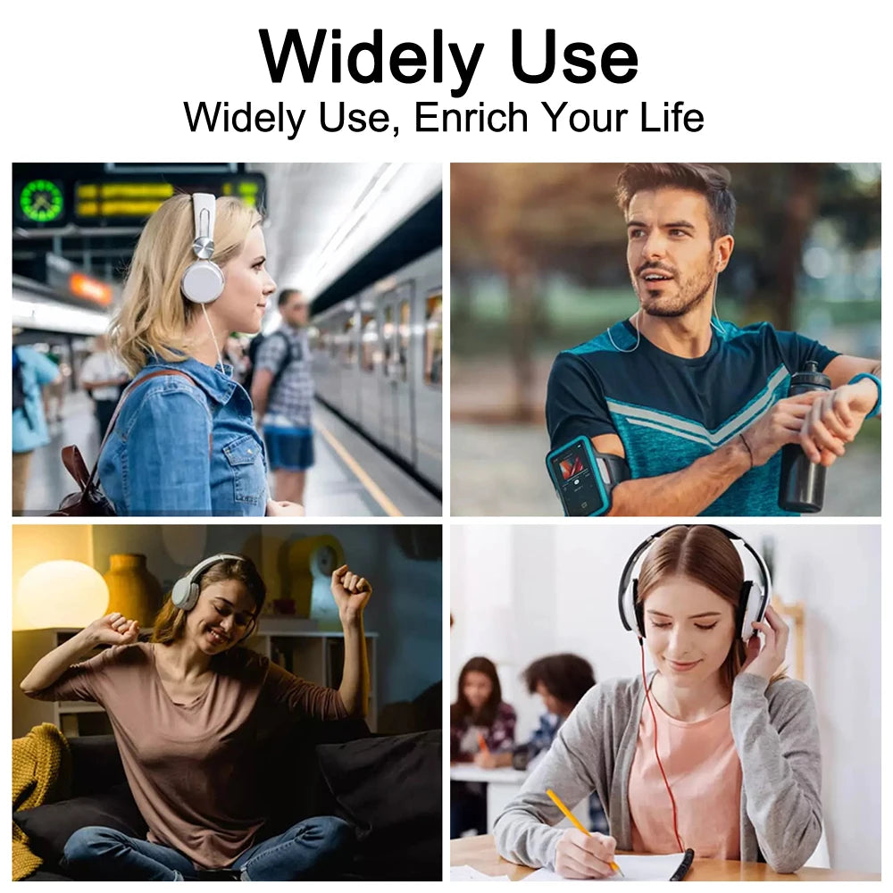 2025 Novo Bluetooth 5.4 Tela sensível ao toque MP3 Player HiFi Lossless Music Play Alto-falante integrado 32 GB Suporte para gravação de e-book