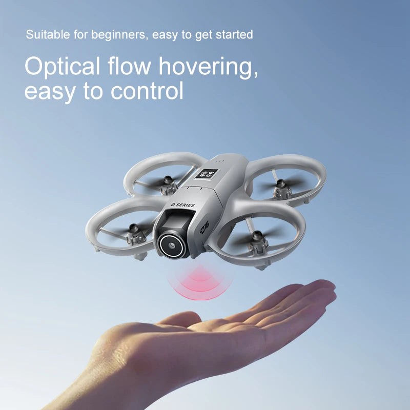 Mini drone Xiaomi D16 com câmera HD 8K ajustável de 180° e WiFi com fluxo de luz, drone de bolso para evitar obstáculos, quadricóptero RC