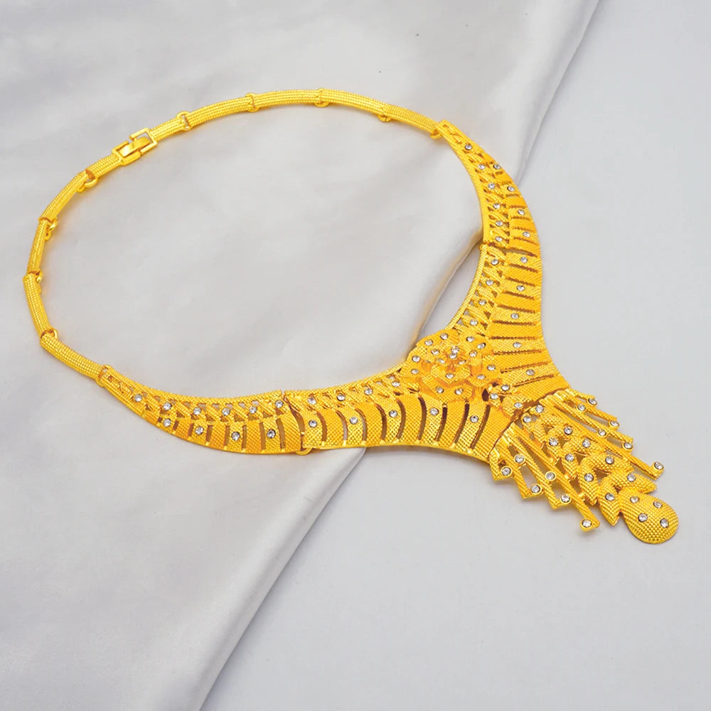 Conjuntos de joias finas 2023 para mulheres, presentes de casamento, colar, pulseira, brincos, anel, joias com contas africanas