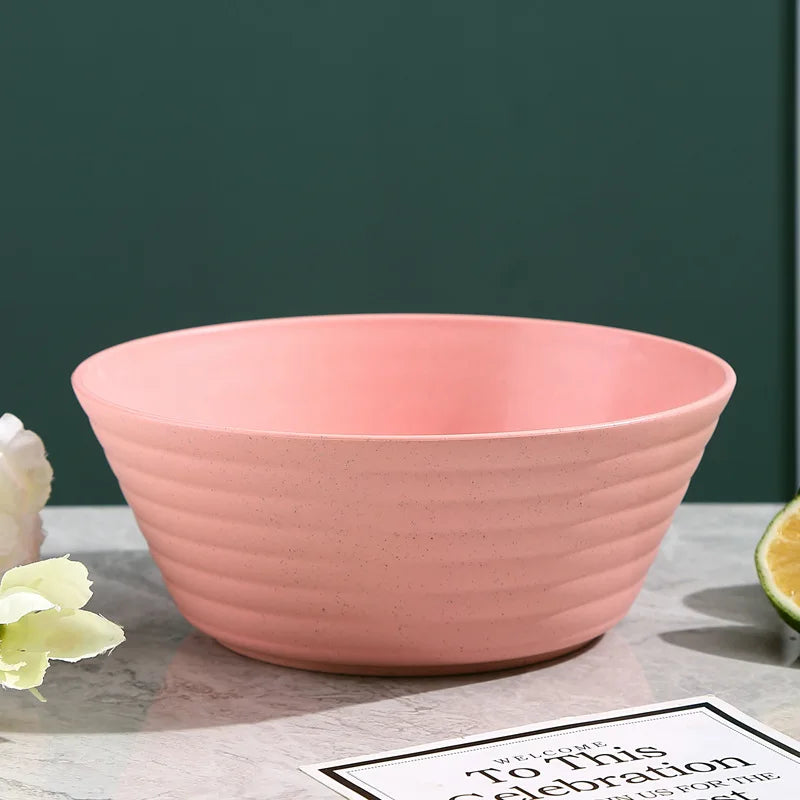 Tigela de sopa de palha de trigo, utensílios de mesa de plástico para micro-ondas, tigelas de salada de frutas, pratos de macarrão para cereais, pratos de jantar, utensílios de cozinha