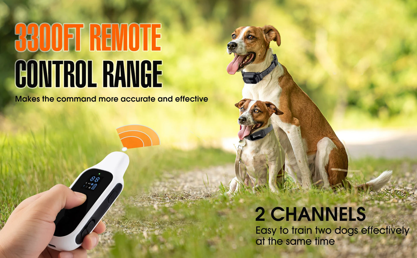Shock Collar for Dogs, Dog Training Collar with Remote Control 3500FT, 3 Training Modes, IP67 Waterproof E Collar for Small